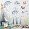 Under The Sea Whales Wall Decal Stickers - Whales Wall Decal Stickers